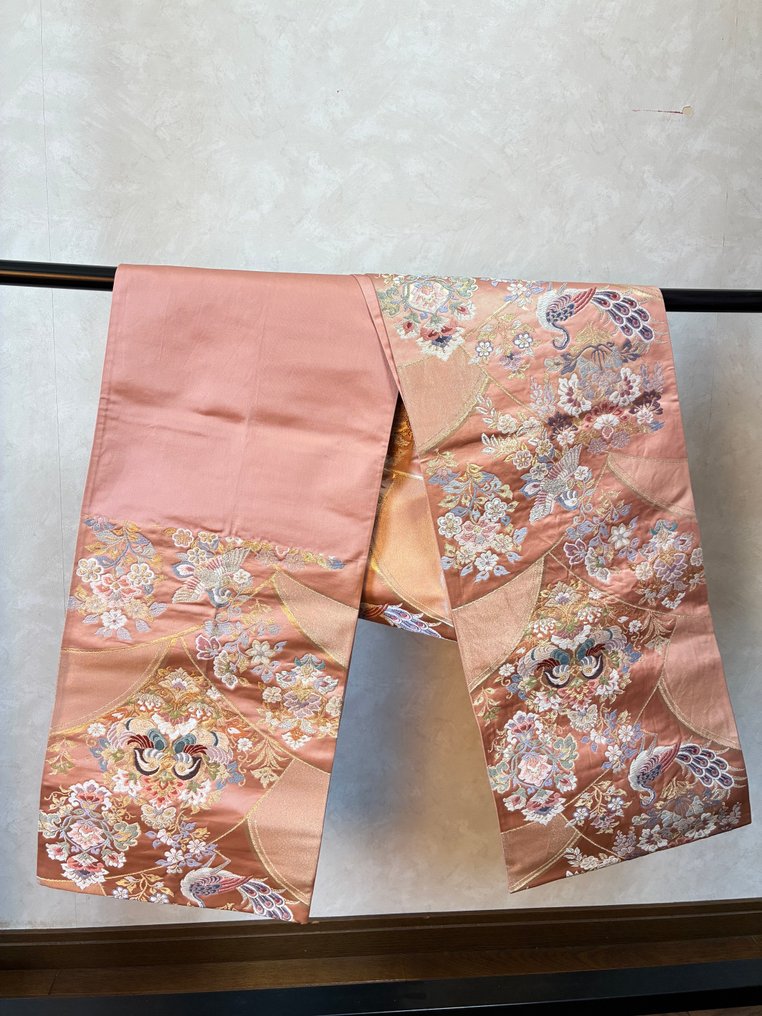 Conjunto de 3 Obi Belts japoneses – tecido de seda de alta qualidade com fio de ouro - Seda - Japão - Período Shōwa (1926-1989) #1.0