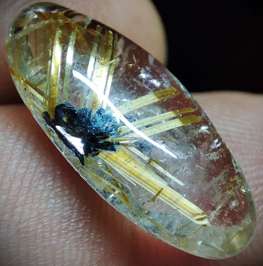 美丽稀有的天然金色针状石英水晶 Specimen - 免运费- 2.76 g #3.2