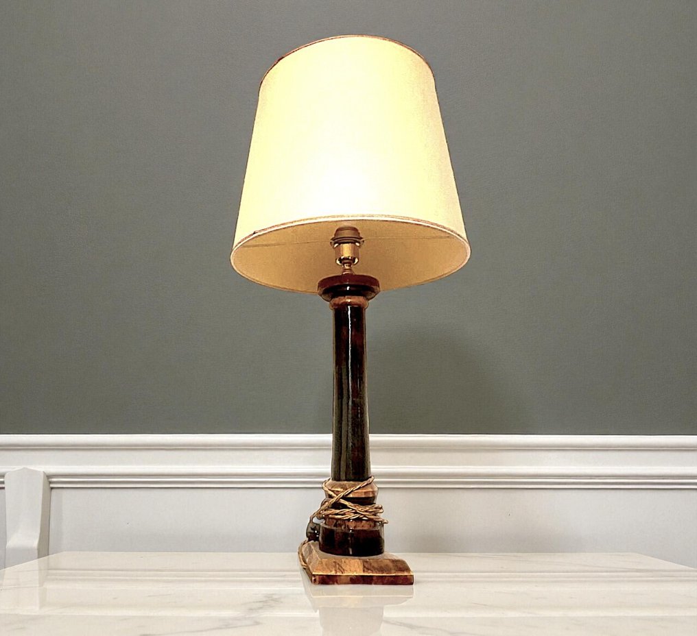 Tafellamp - Canvas - Lamp in impero-stijl #1.0