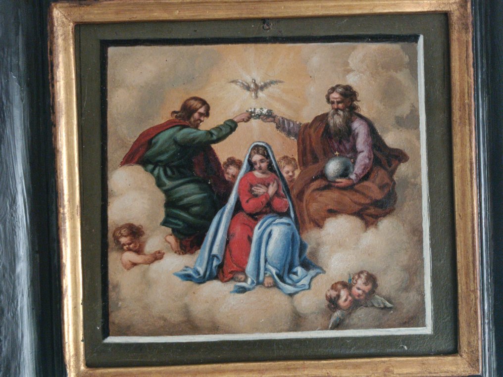 Olasz iskola (XIX) - Madonna incoronata Regina del Cielo e della terra #1.0