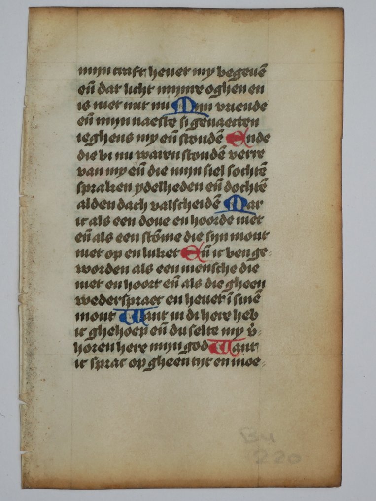 Manuscript - Illuminated Book of Hours page from Delft - 1440 #2.1