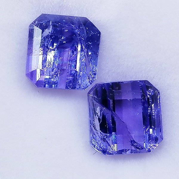 2 pcs Μπλε Τανζανίτης - 5.14 ct - Instituto Gemólogico Español (IGE) #2.1