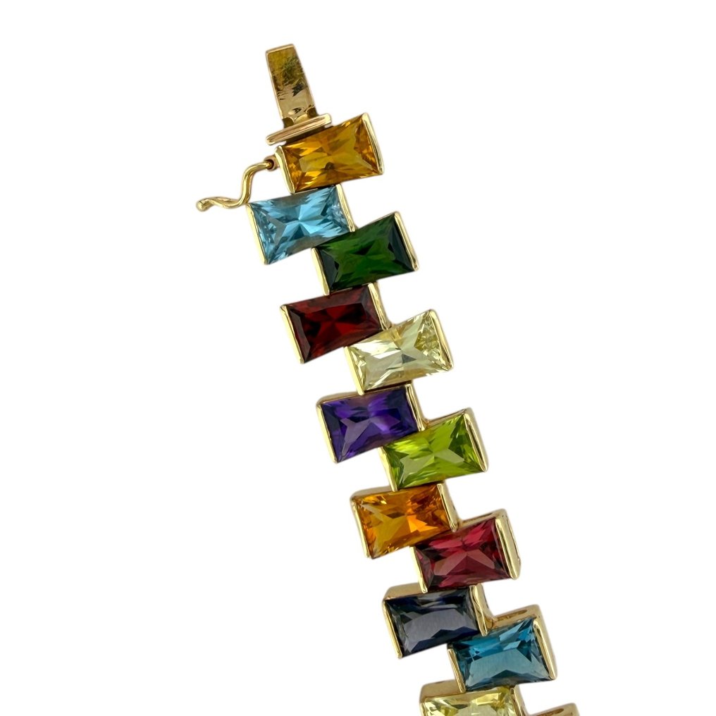 Κολιέ - 14 καράτια Κίτρινο χρυσό, Αποκλειστικό ουράνιο τόξο 14K Κίτρινο Χρυσό 117,50 καρατίων Κολιέ με πολύτιμους λίθους -  117.50ct. tw. #4.3