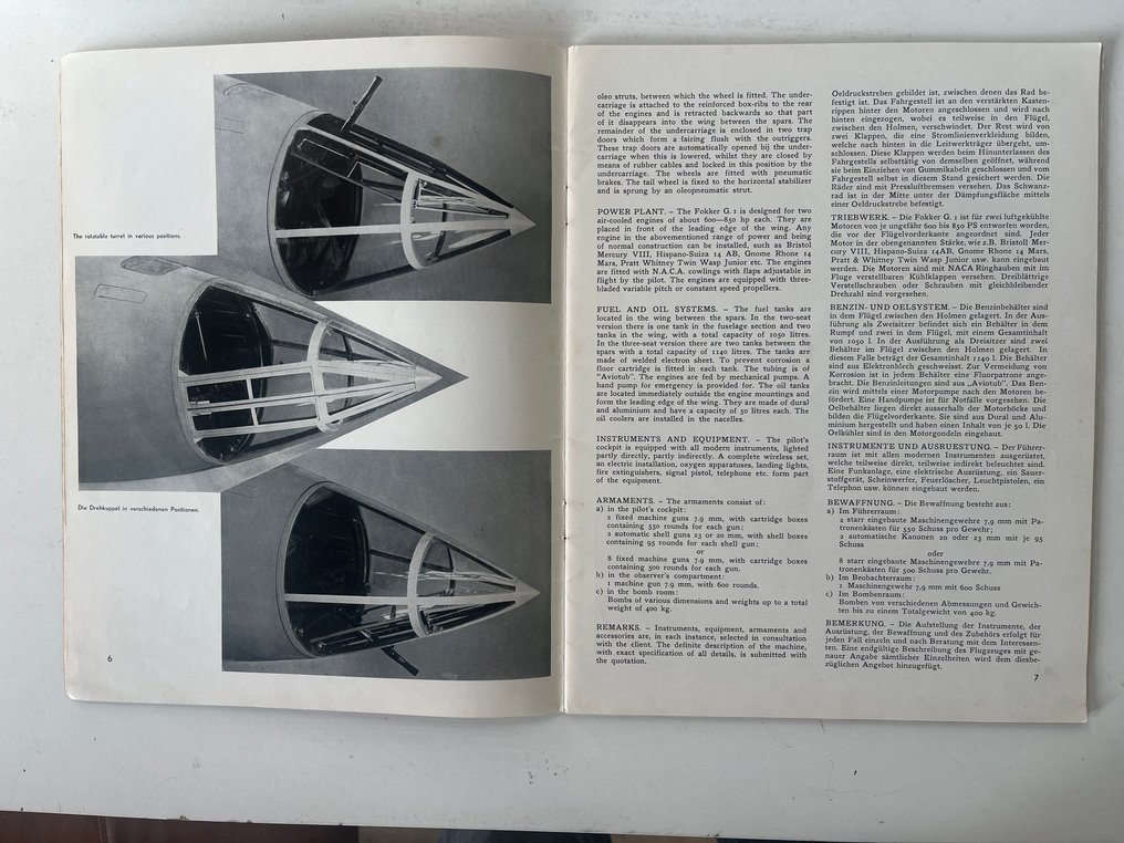 Fokker - Zeldzame export- en tentoonstellingsbrochure Fokker - 1938 #4.3