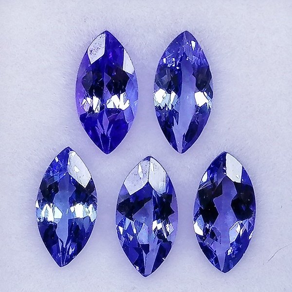 5 pcs  Kék Tanzanit  - 3.18 ct - Instituto Gemólogico Español (IGE) #4.3