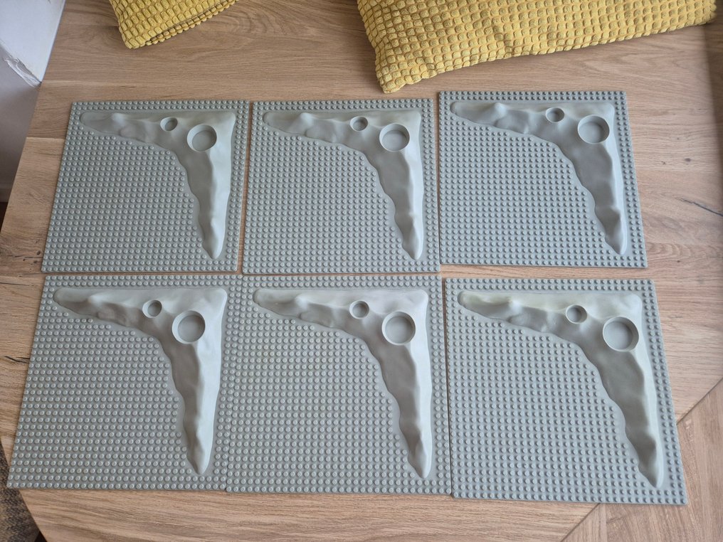 Lego Bundplader - Classic Space - 6 original LEGO Classic Space baseplates (3947a) #1.0