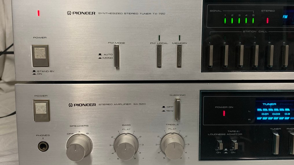 Pioneer - Equalizer SG 300 - Tuner TX 720 - Amplifier SA 520 Set of audio equipment - Multiple models #4.3