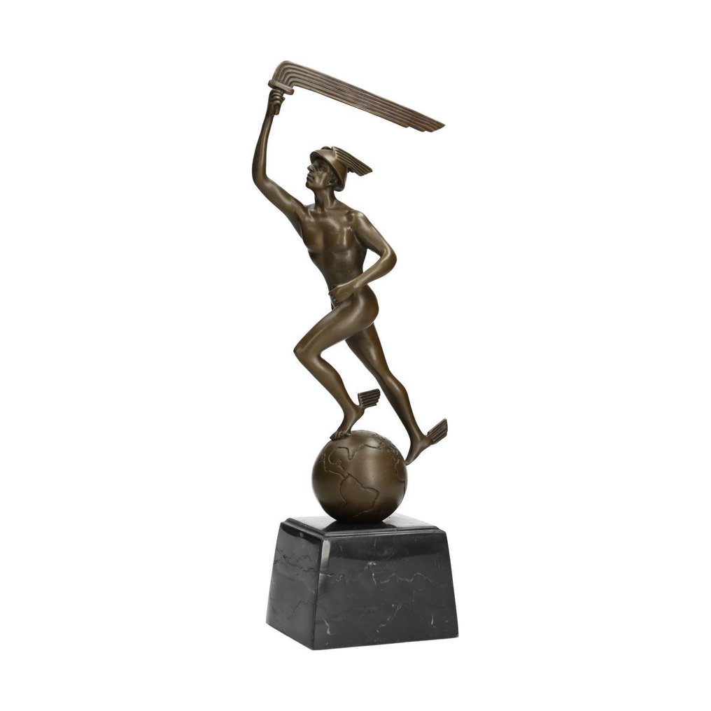 STB-ART - 雕刻, Abstract bronze art - 37 cm - 青銅色, 大理石 #1.0