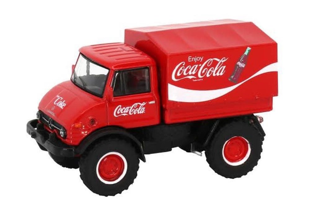 Schuco 1:64 - Modellino di auto - Mercedes-Benz UNIMOG 406 “Coca-Cola” (Tiny COKE047) - Modello con licenza Coca-Cola #1.0