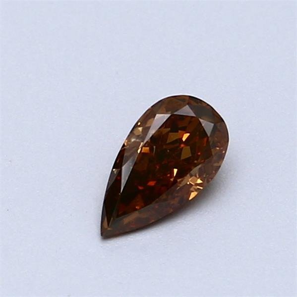 Nincs minimálár - 1 pcs Gyémánt (Természetes színű) - 0.35 ct - Körte - Fancy deep Sárgás Narancssárga - SI2 - Nemzetközi Gemmológiai Intézet (IGI) #1.0