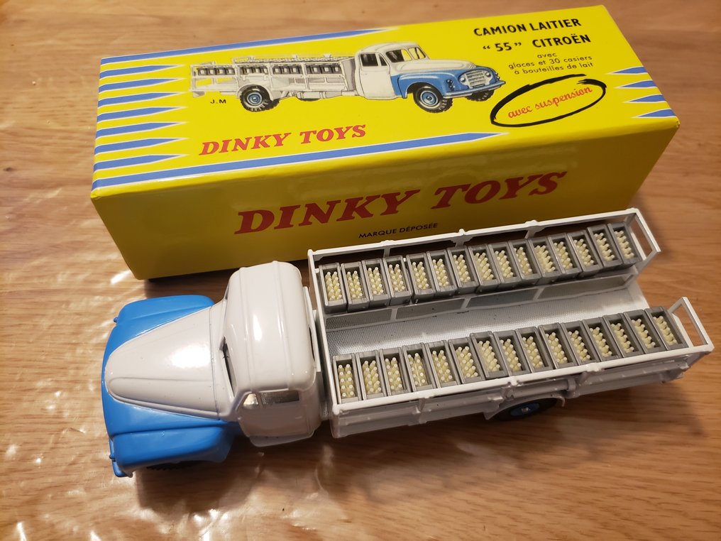 Atlas, Mattel, Dinky Toys - Model vrachtwagen - Dinky Toys Camion Laitier "55" Citroën, Boxed - Later Re-Issue Model #1.0