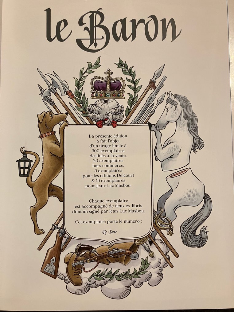 Masbou - Le Baron + 2x ex-libris + dédicace - C - 1 Album - Edizione limitata - 2020 #4.3