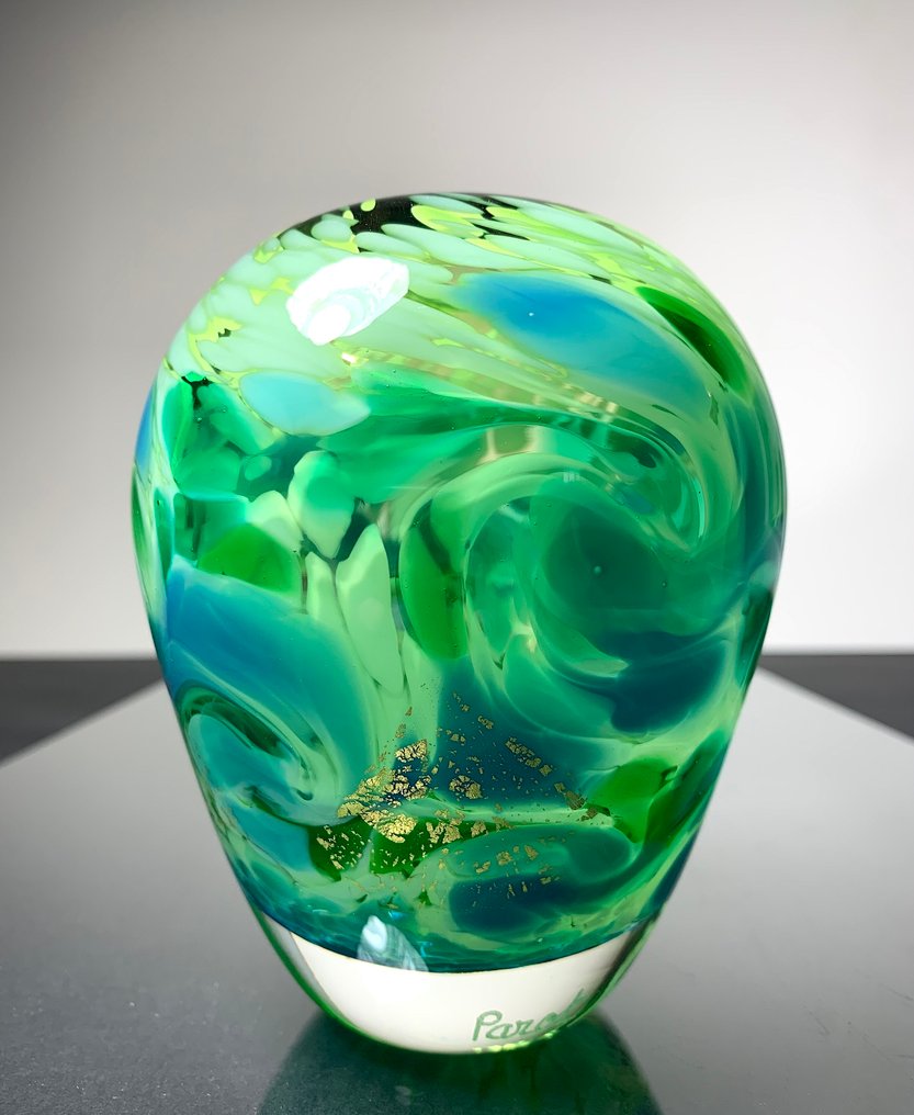Maxence Parot - Βάζο - Βάζε μοναδικά χρώματα και Χρυσό. - Γυαλί #4.3