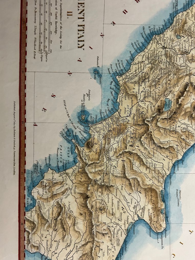Italy - Lazio • Campania • Basilicata • Calabria • Tuscany (for the area of the Island of Elba); John & Charles Walker/ Society for the Diffusion of Useful Knowledge (SDUK) - Ancient Italy II - 1821-1850 #4.3