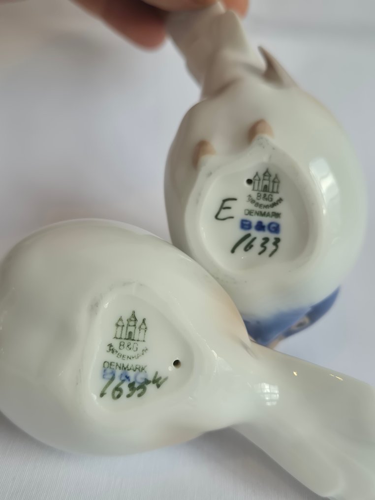 Bing & Grondahl - Γλυπτό, 2 Vögelchen - 10 cm - Πορσελάνη #2.1