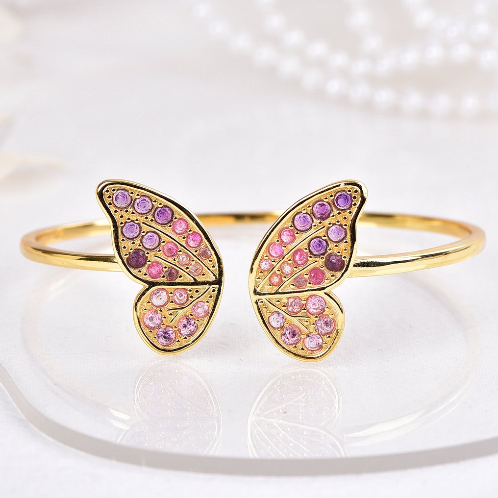 Utan reservationspris - Armband Silver - Blandade ädelstenar - Certifierad #1.0