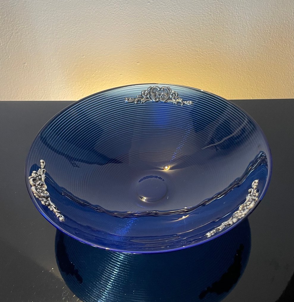餐桌中央装饰 - 钴, .925 银 - 钴蓝色玻璃 #2.1