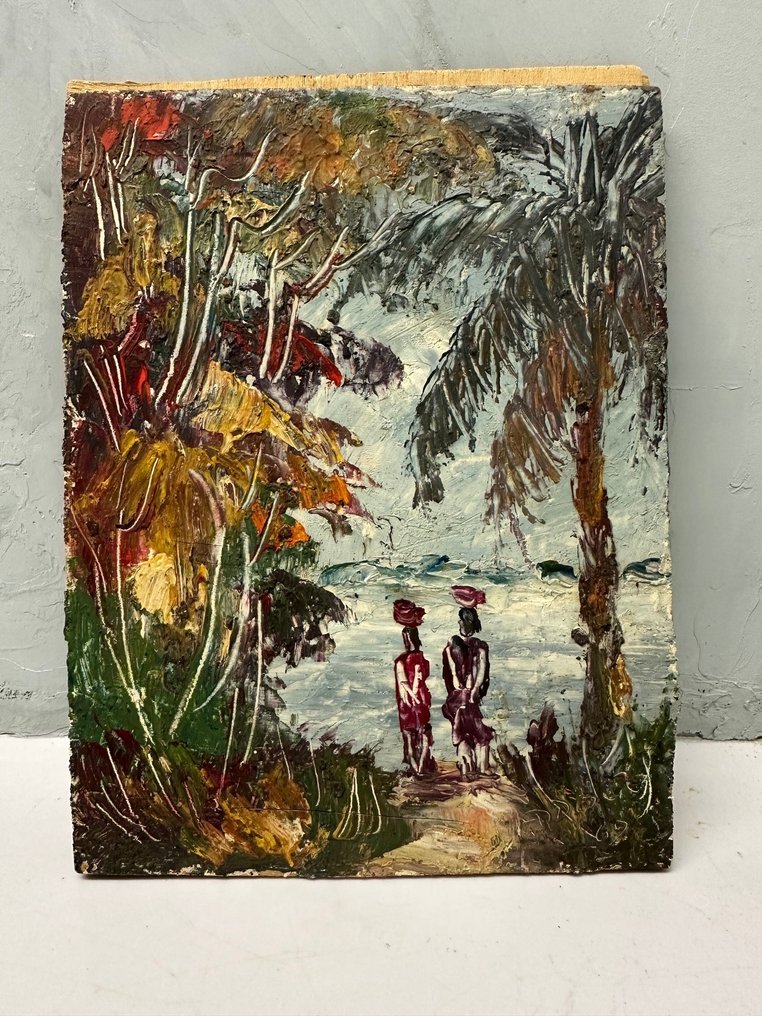 David Addogo - Zwei Frauen am Flussufer (Congo) #1.0