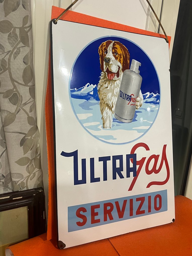 Ultra Gas Service - Enseigne en émail - Acier #3.2