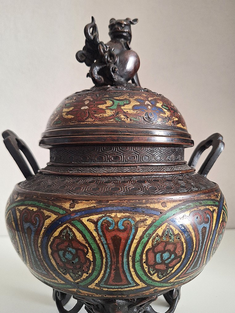 香爐 - altro - 青銅色, 珐琅彩 - 日本明治香炉 #1.0