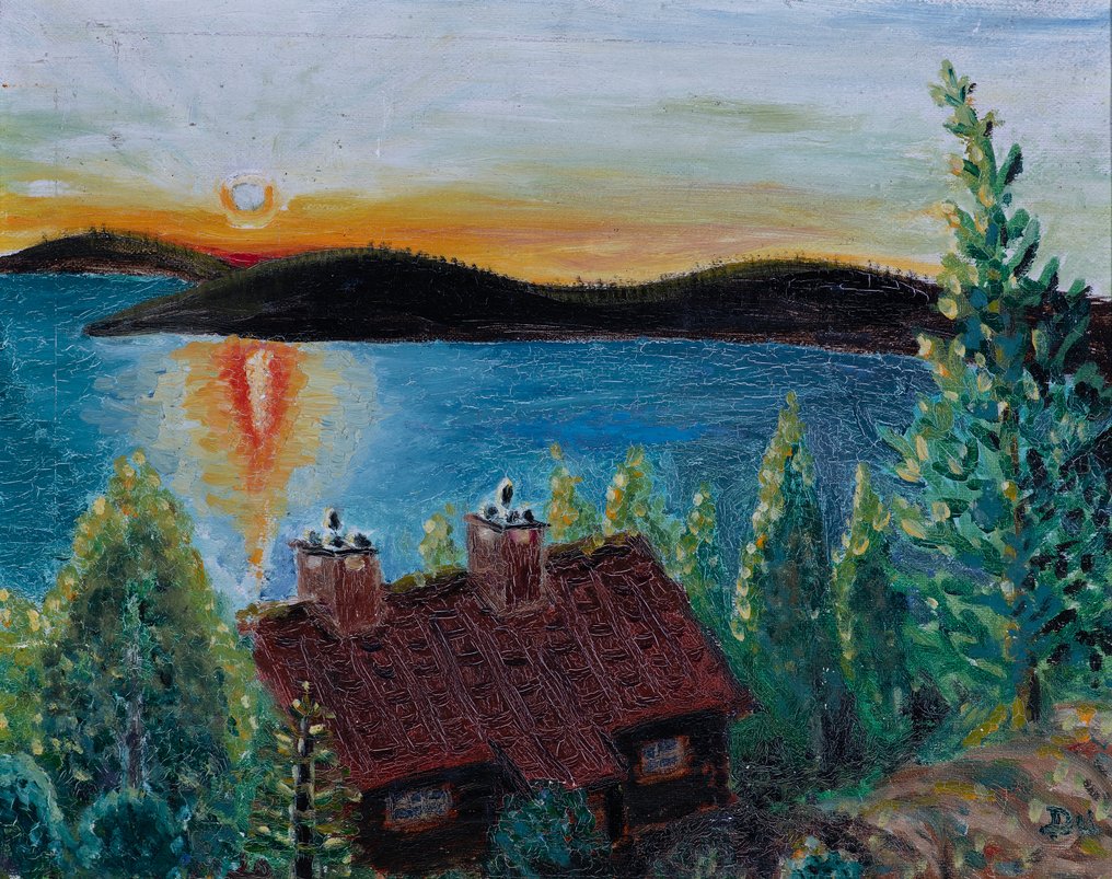 David Ahlqvist (1900-1988) - De Rivier bij Bärbäck (NO RESERVE) #1.0