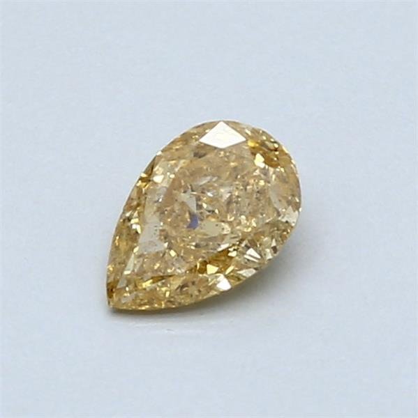 No Reserve Price - 1 pcs Diamond (Natural coloured) - 0.42 ct - Pear - Fancy intense Yellow - SI2 - International Gemological Institute (IGI) #1.0