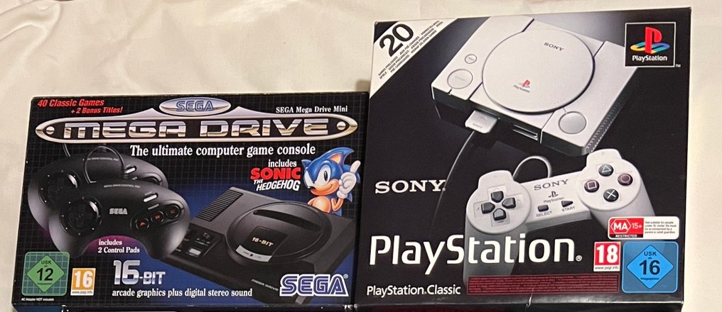 Sega, Sony - Mega Drive Mini & PlayStation Classic Mini - Video game console - In original box #1.0