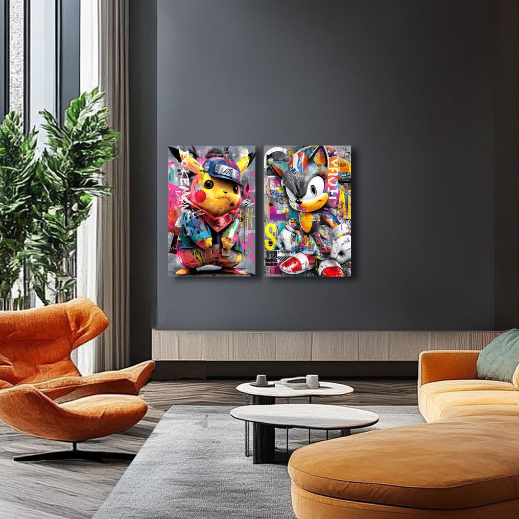 IPR Graph - Díptico: Velocidad y Rayos (Sonic y Pikachu, Street Art) #1.0