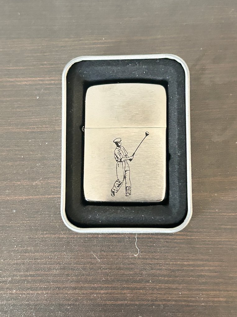 Zippo - B18-Golfer metallic silver Zippo - Sem preço de reserva - Isqueiro - Aço #1.0