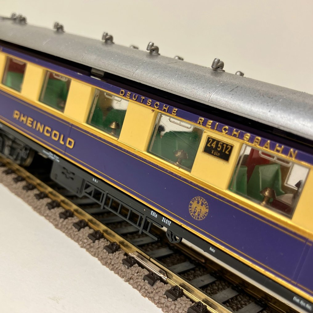 Liliput H0 - 820 - Σετ επιβατικού τρένου μοντελισμού (1) - Σετ από 5 βαγόνια Rheingold. - DRG #1.0
