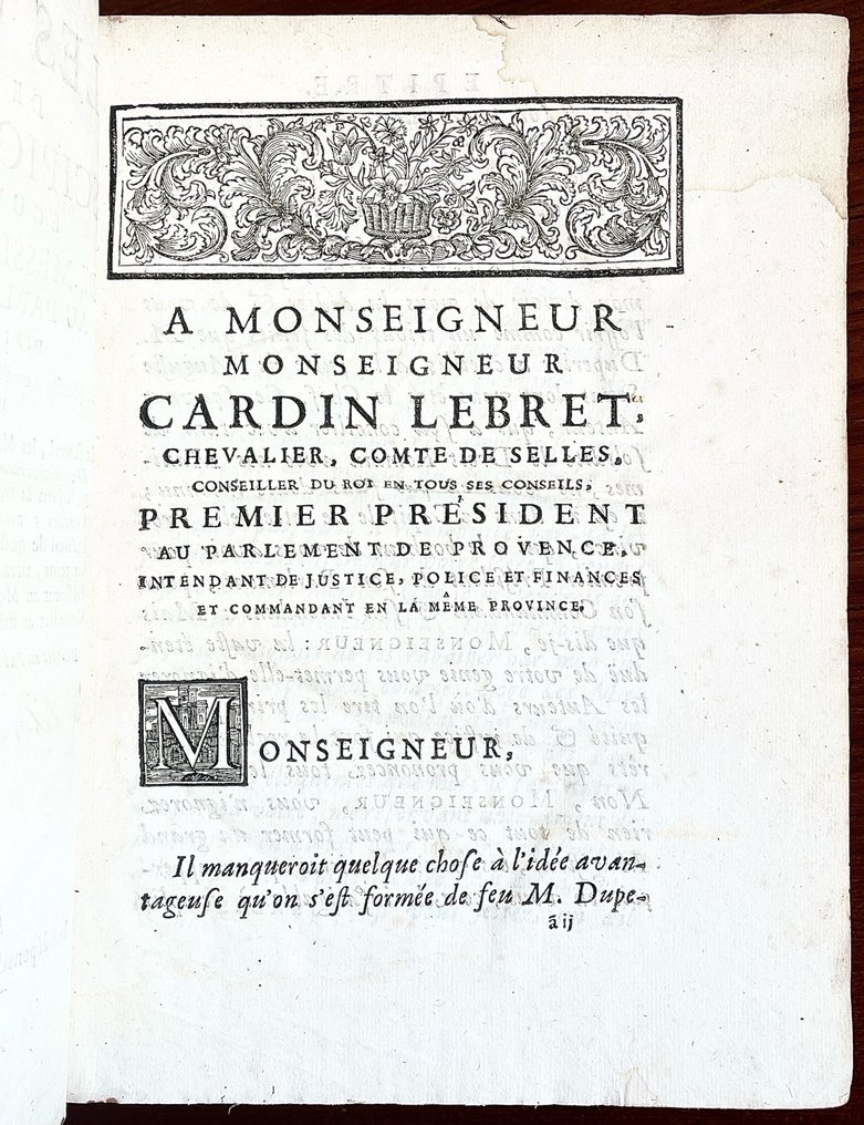 Duperier - [ERSTAUSGABE] Les oeuvres de feu noble Scipion Duperier - 1721 #4.3