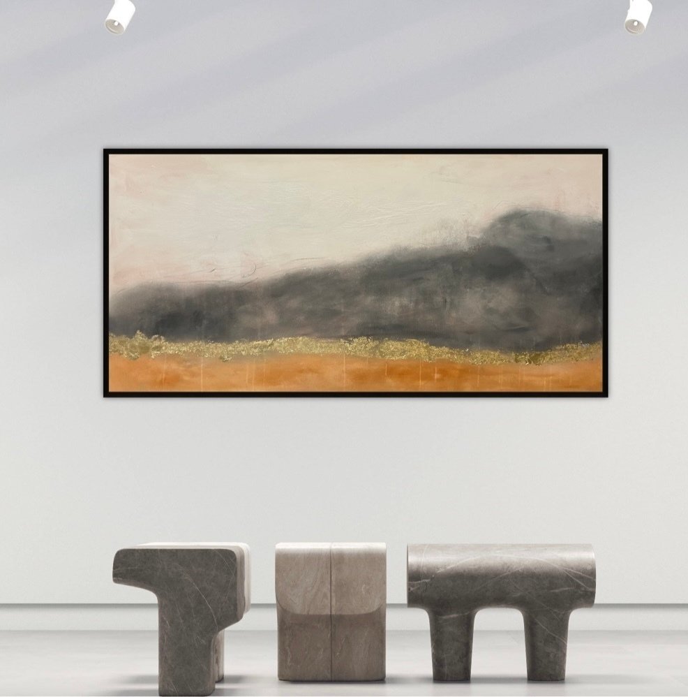 Stefanie Raus - Abstrakte Landschaft Braun Gold 1116 XXL #1.0