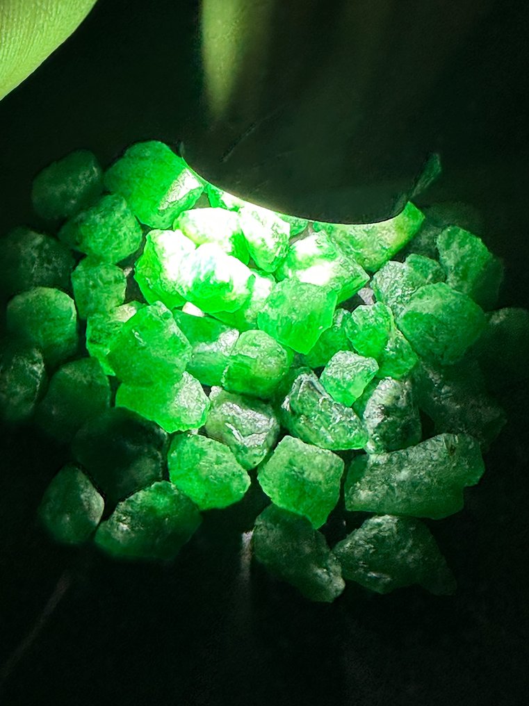 Emerald 惊人的作品！Muzo顶级绿色水晶。AAA+++级别品质。75克拉，闪耀的作品，百分百。 - 高度: 12 mm - 闊度: 6 mm- 15 g #2.1