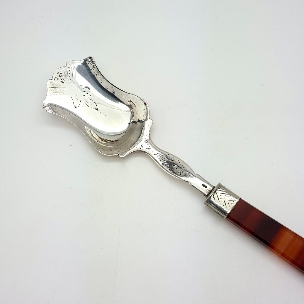 Cucchiaio - Kornalijnen heft, Argento - Suikerschep #2.1