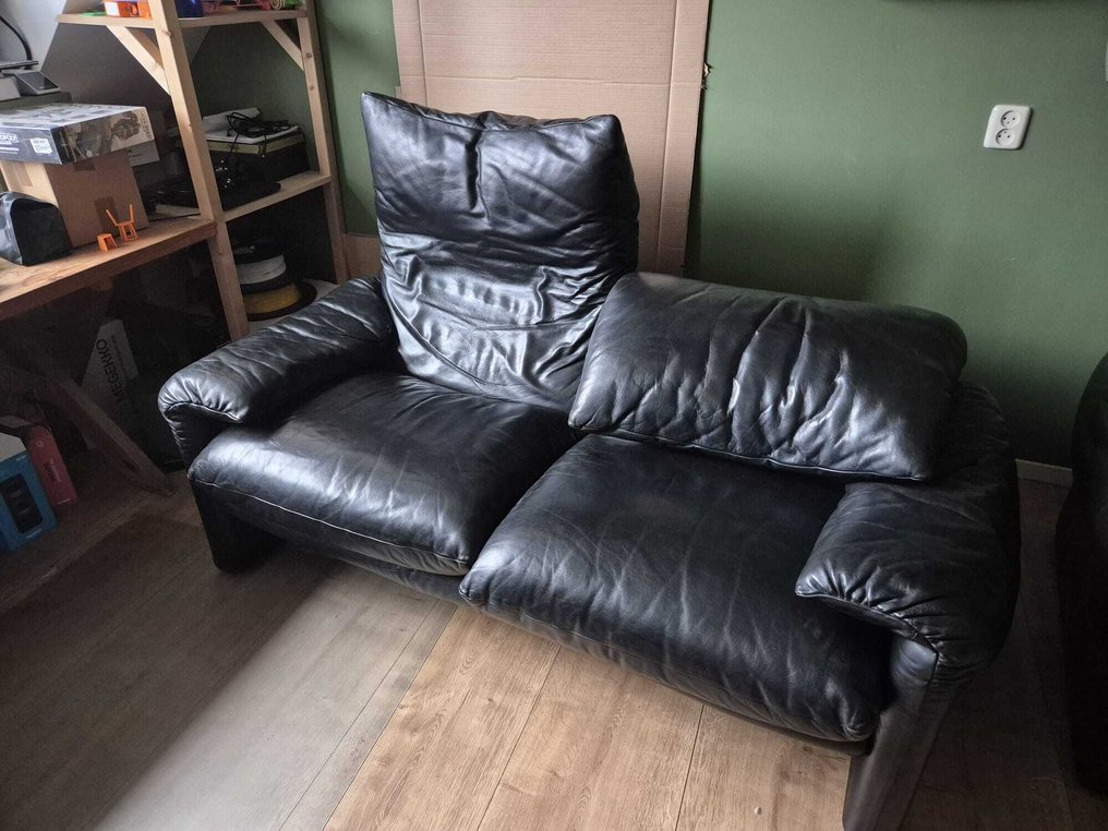 Cassina - Vico Magistretti - Sofa - Maralunga - Leder #1.0