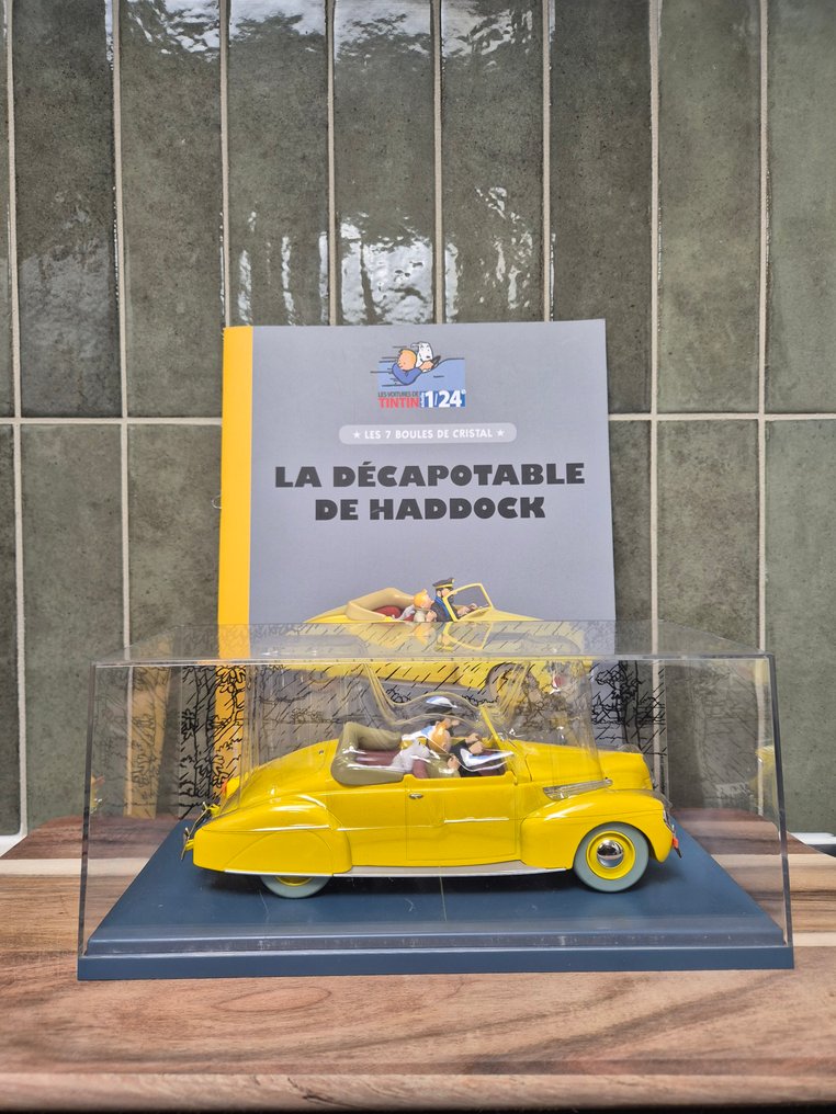 Moulinsart 1:24 - Αυτοκίνητο μοντελισμού - Hachette - Τίντιν – Αυτοκίνητο 1/24 – Το κίτρινο ανοιγόμενο Buick του Haddock #1.0