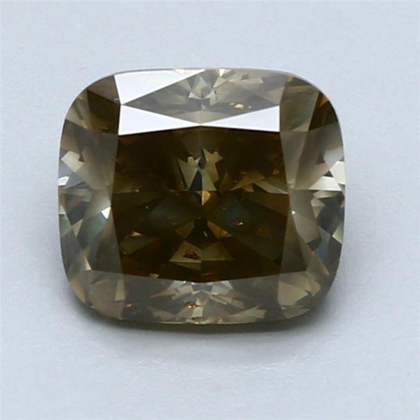 No Reserve Price - 1 pcs Diamond (Natural coloured) - 2.44 ct - Cushion - Fancy deep Green Yellow - SI2 - International Gemological Institute (IGI) #1.0
