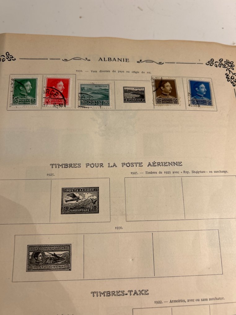 Κόσμος 1850/1940 - Πάρα πολύ παλιό άλμπουμ Yvert με πολλά κλαστικά γραμματόσημα, όμορφη δουλειά για αναζήτηση. - Yvert #2.1