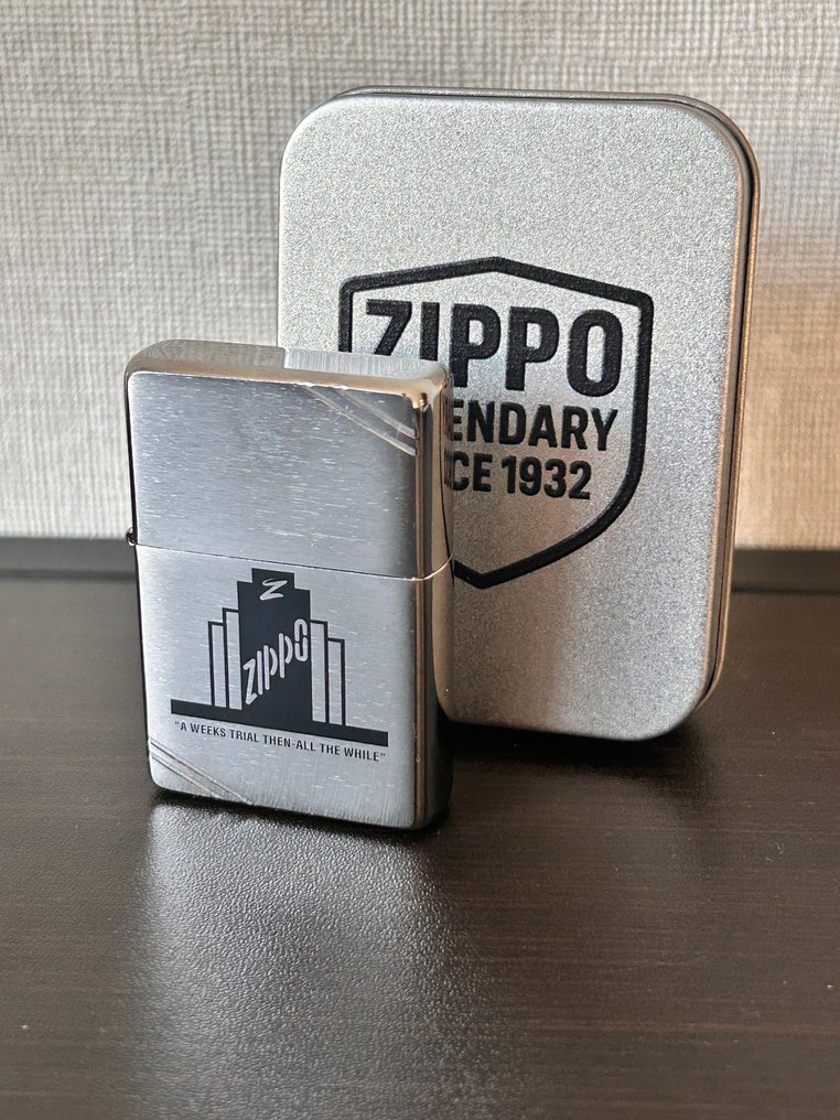 Zippo - A18-A week’s Trial silver metallic Zippo - Sem preço de reserva - Isqueiro - Aço #1.0