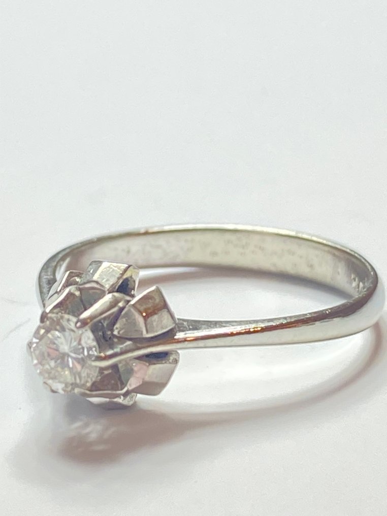 χωρίς τιμή ασφαλείας - Δαχτυλίδι - 18 καράτια Λευκός χρυσός Διαμάντι (Φυσικό)  #2.1