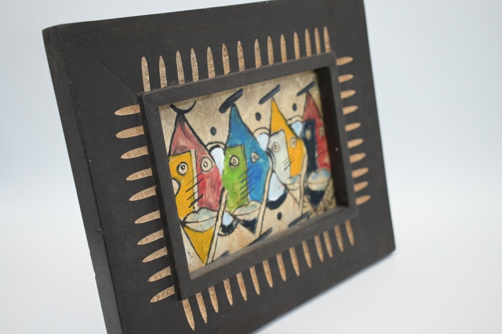 Unknown artist - Malerei auf Kuhhaut – Tinga-Tinga Stil #1.0