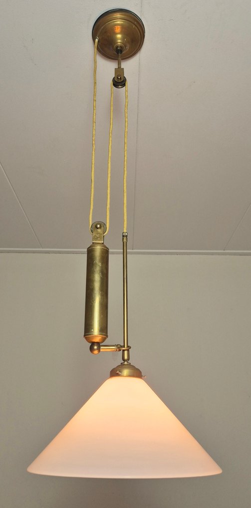 Φωτιστικό - Γαλλική τροχαλία / κρεμαστό φωτιστικό πολυέλαιος (50 - 200 εκ.) - Χαλκός #1.0