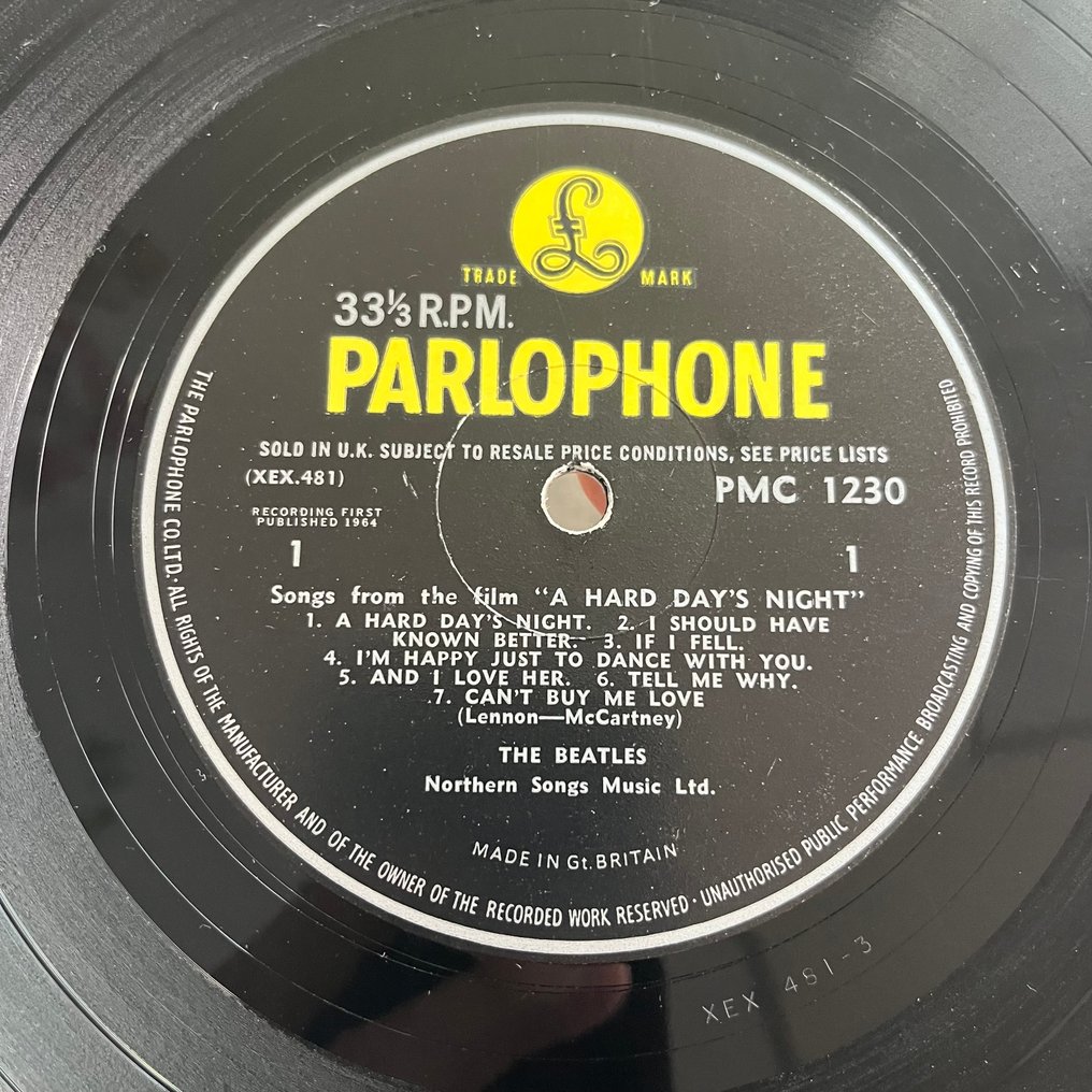 Beatles - A HARD DAY'S NIGHT (1st U.K. mono) - LP Album (stand-alone item) - Mono, 1st Pressing - 1964 #3.2