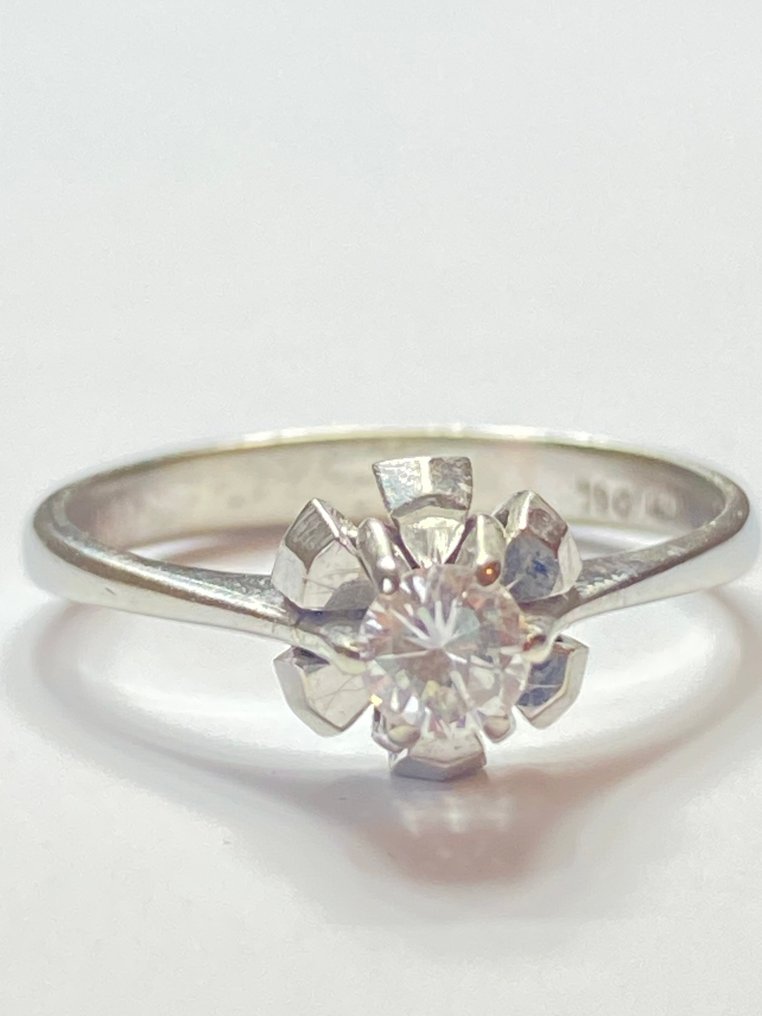 χωρίς τιμή ασφαλείας - Δαχτυλίδι - 18 καράτια Λευκός χρυσός Διαμάντι (Φυσικό)  #3.2