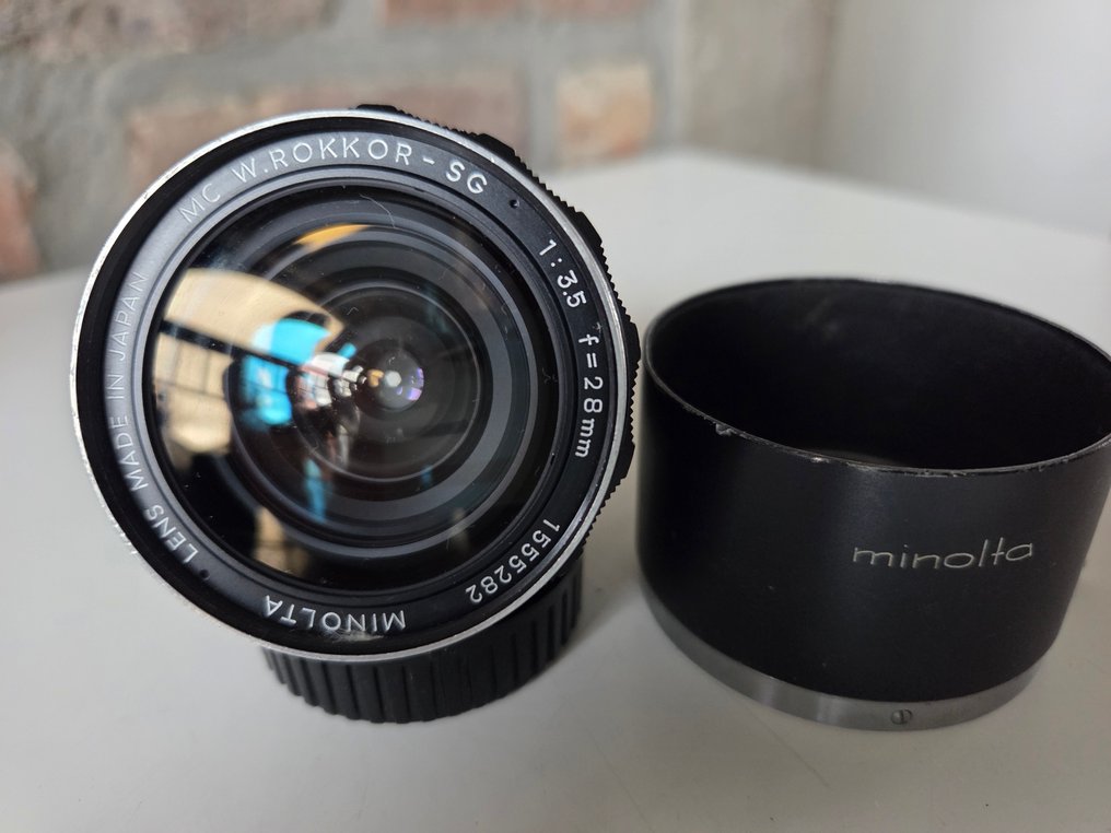 Minolta MC W.Rokkor-SG 3.5/28mm + zonnehood | Objetivo gran angular #3.2