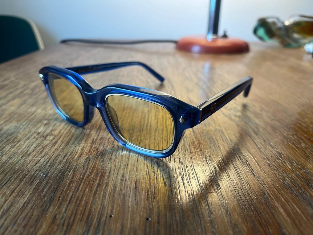 Handmade - Walton & Mortimer No.28 Codename: "Bulletproof" Unit 96/99 "Deep Sea Blue Color" - Okulary przeciwsłoneczne #1.0