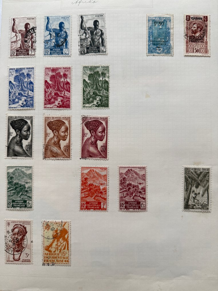 法国地区和世界与乍得 1904/2010 - 散装的专辑页部分 #3.2