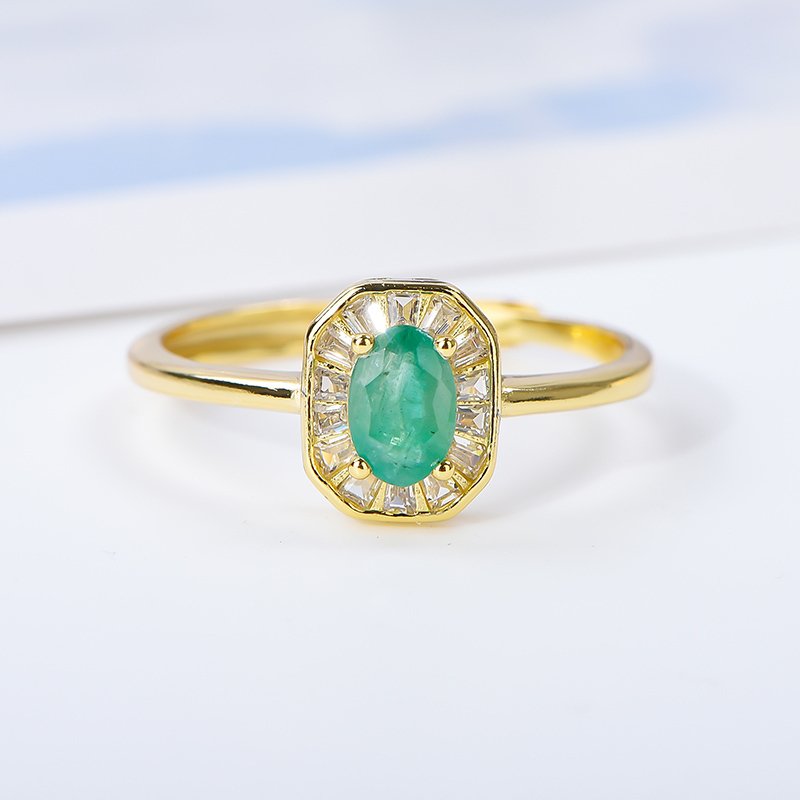 Sans Prix de Réserve - Ensemble de bijoux 3 pièces - 18 carats Or jaune, Argent - 1.70ct. tw. Émeraude #4.3