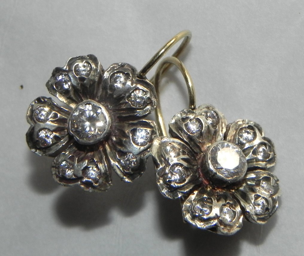 没有保留价 - 耳环 - 14K包金 黄金, 银 #2.1