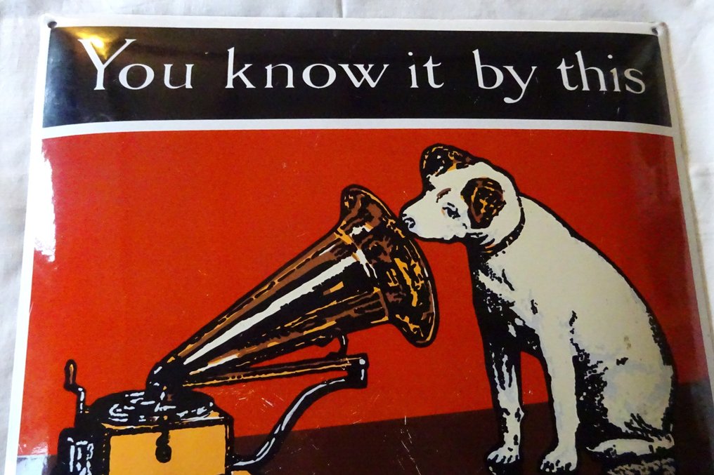 von Hale - Enamel sign - Bol Emaillebord 'His Master's Voice' - Enamel #1.0